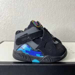 Nike Jordan VIII 8 Retro BT 305360-025 Aqua Black Cross Strap Toddler Size 5 C